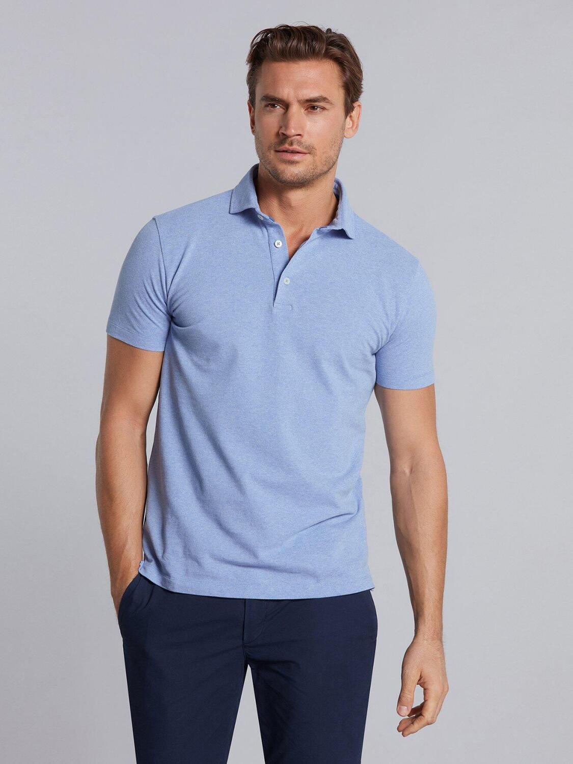 Polo Heritage en piqué ciel