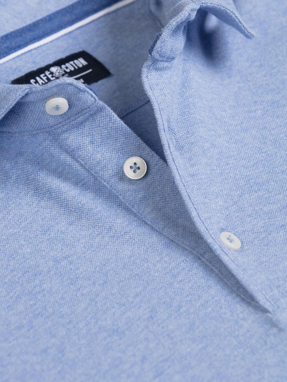 Polo Heritage en piqué ciel