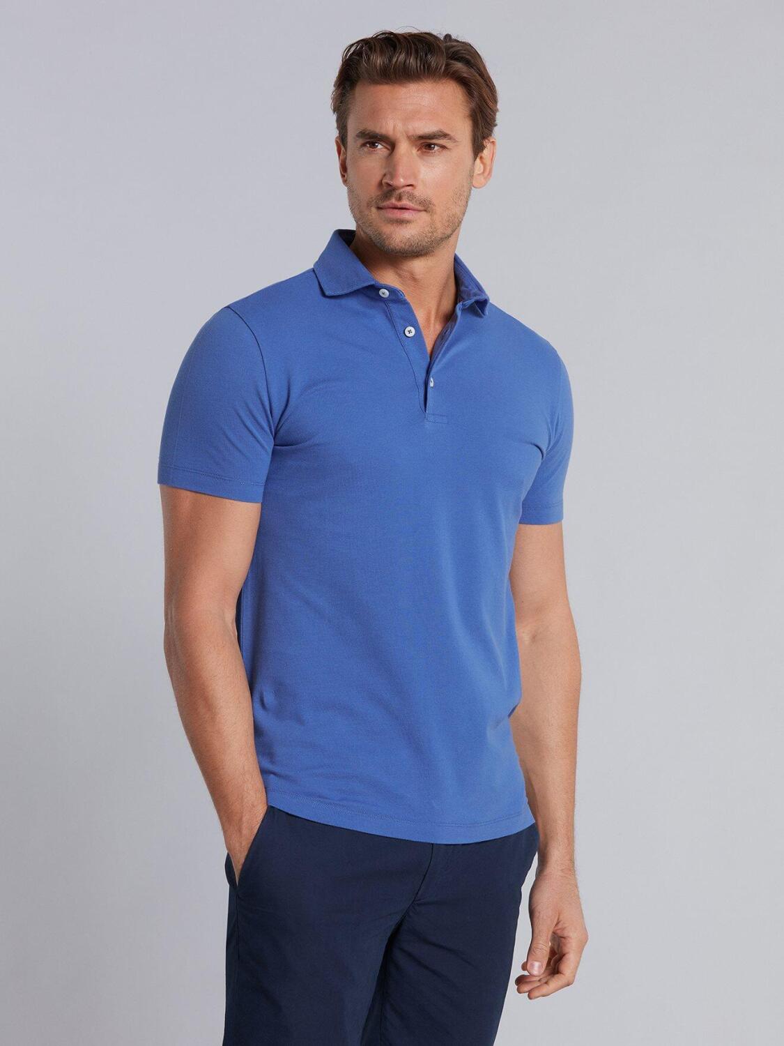 Blue piqué Heritage polo