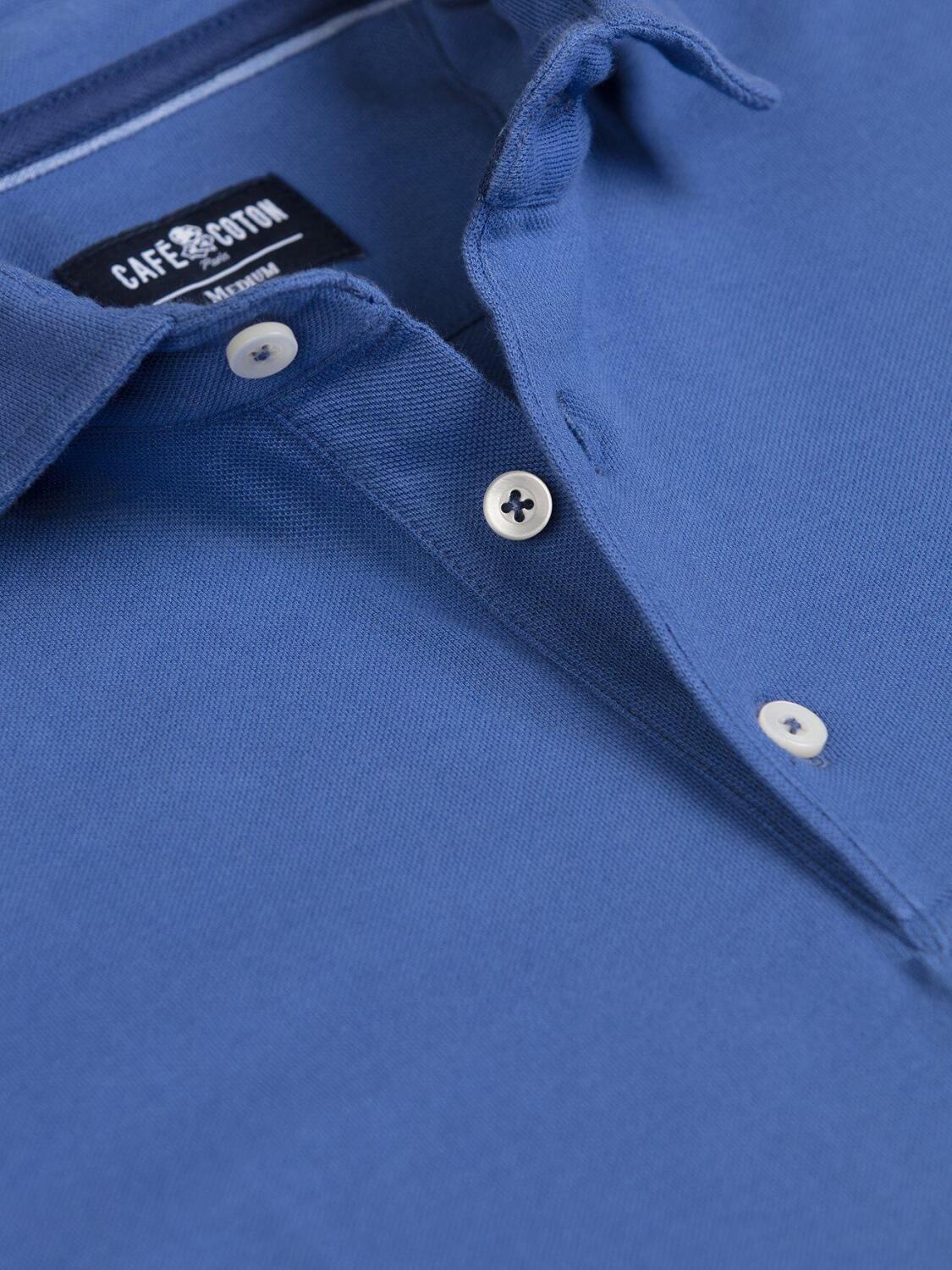 Blue piqué Heritage polo