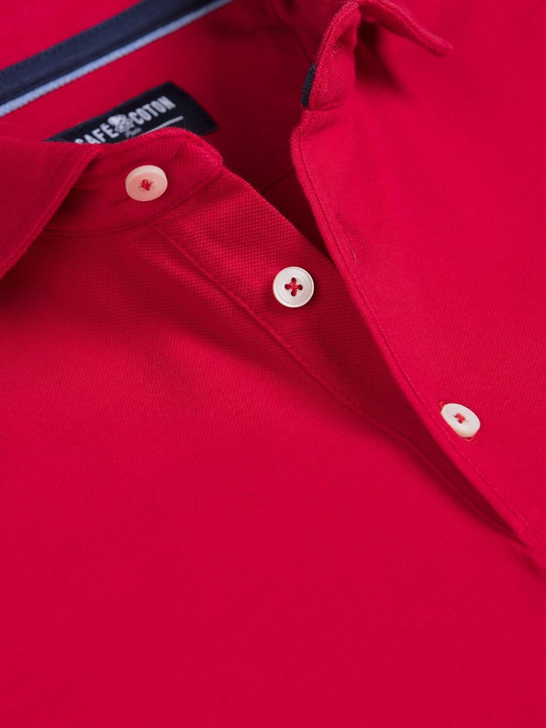 Polo Heritage en piqu&eacute; rouge