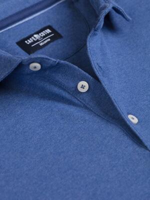 Polo Heritage en piqué bleu