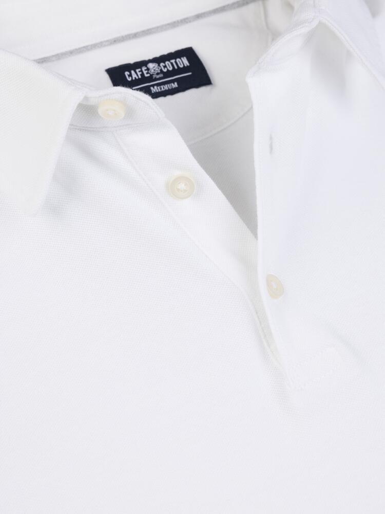 Heritage polo in wit piqué