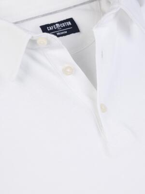 Heritage polo in wit piqué