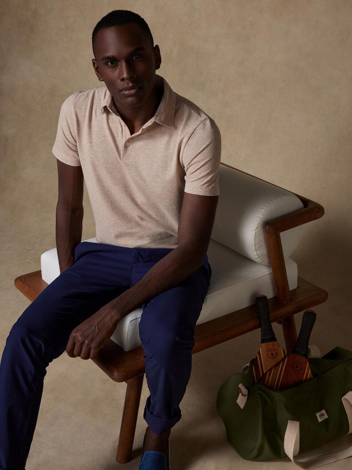 Heritage Polo in beige pique