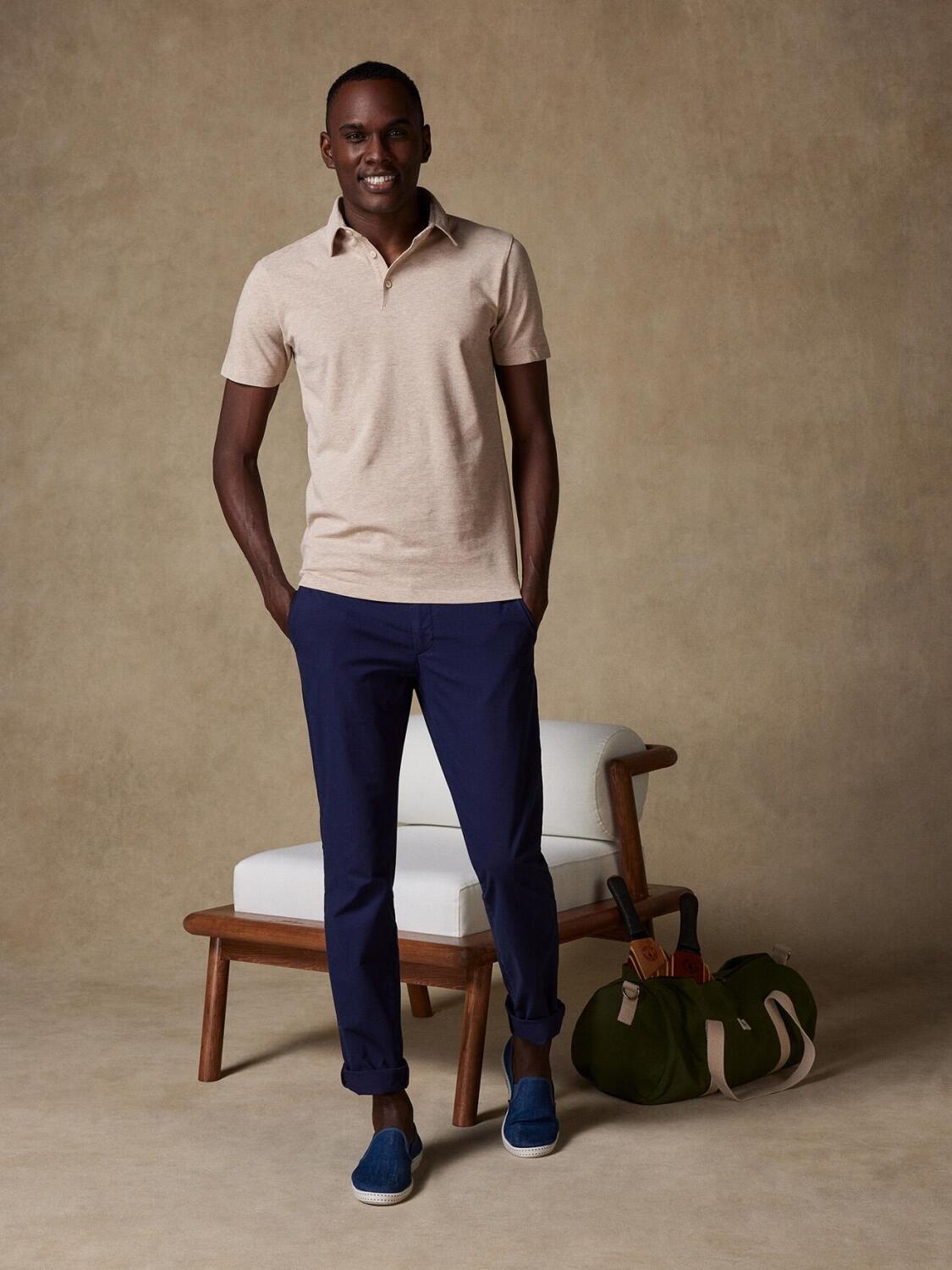 Heritage Polo in beige pique