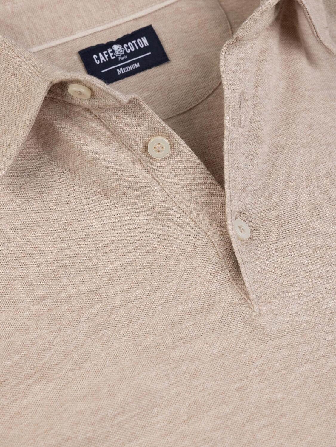 Heritage Polo in beige pique