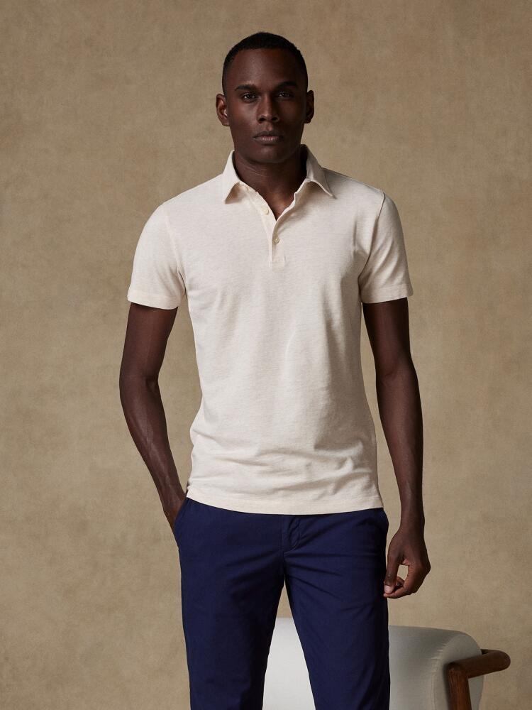 Heritage polo in zand piqué