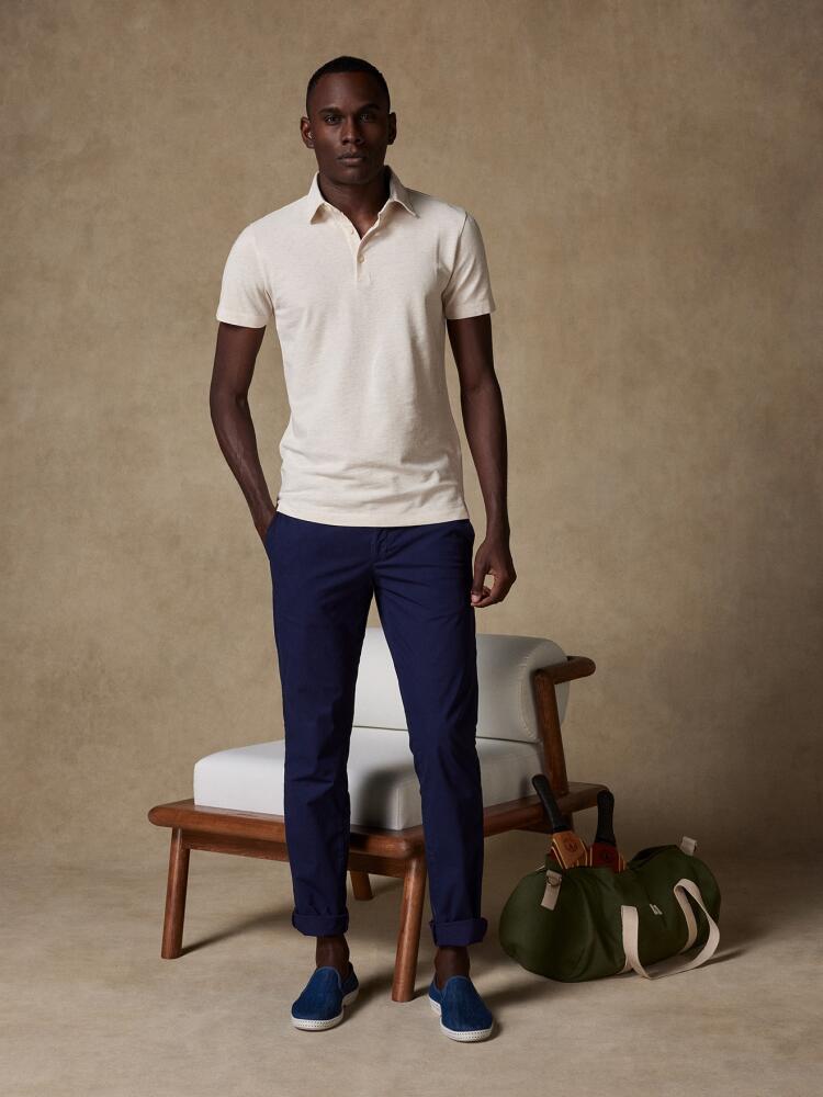 Heritage polo in zand piqué