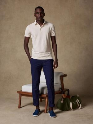 Heritage polo in zand piqué
