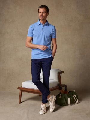 Polo Heritage in piqué cielo screziato