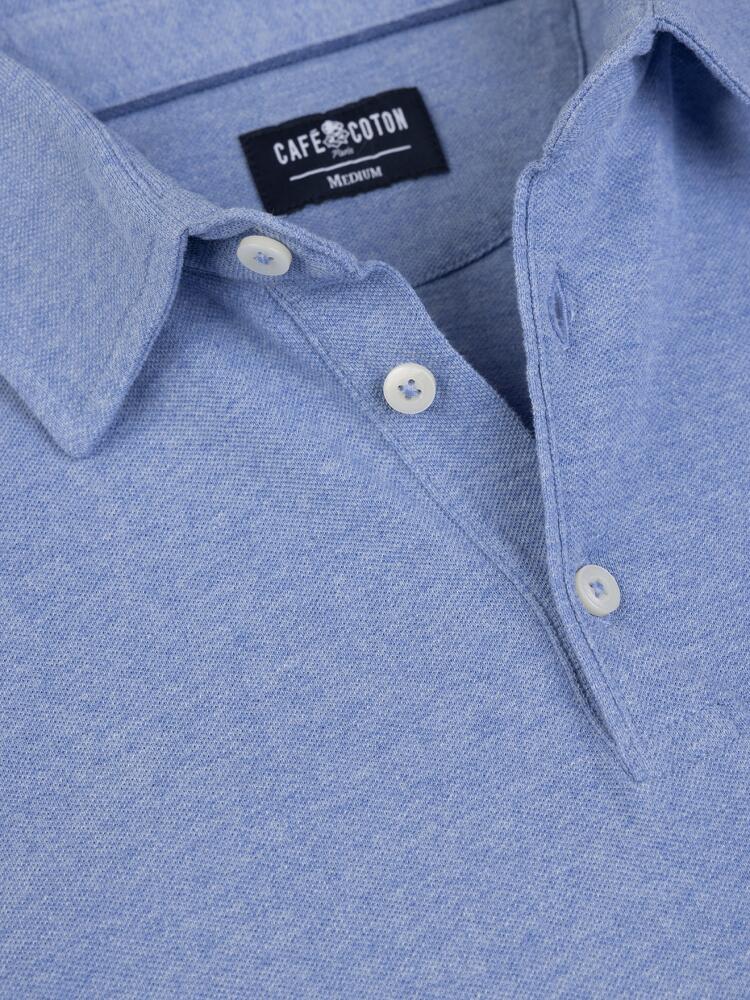 Polo Heritage in piqué cielo screziato