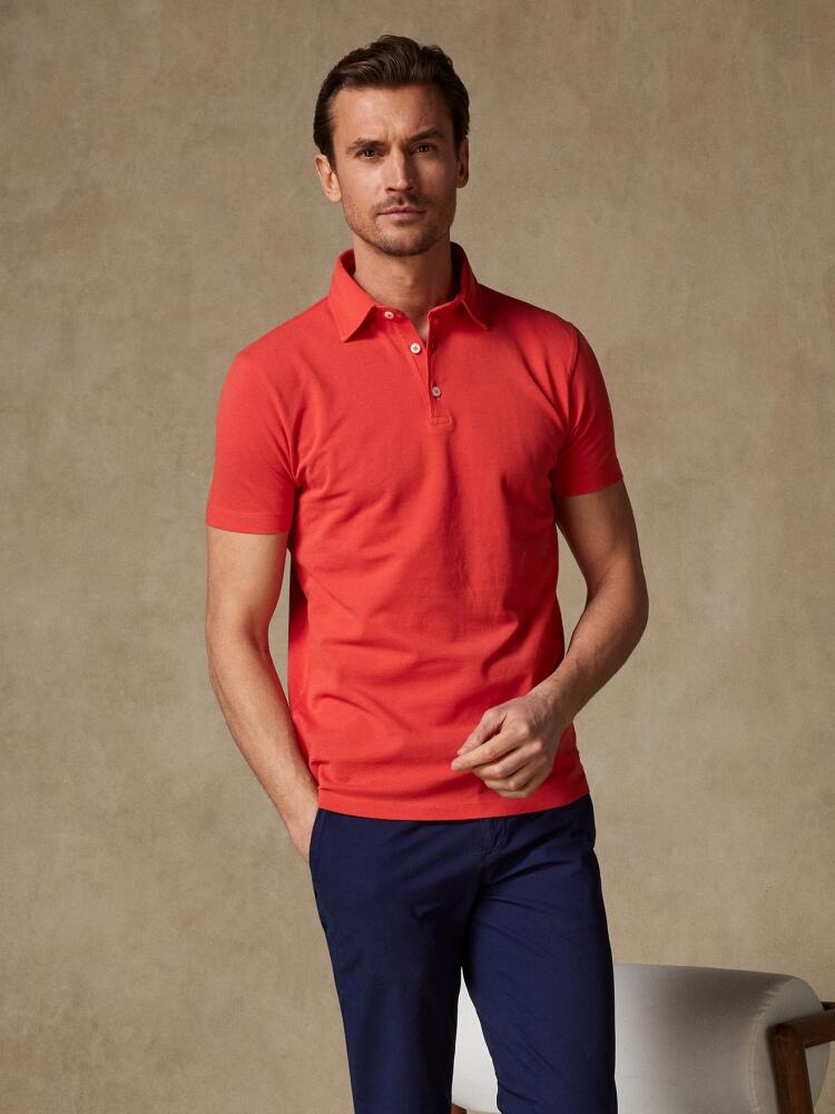 Heritage Polo in coral pique