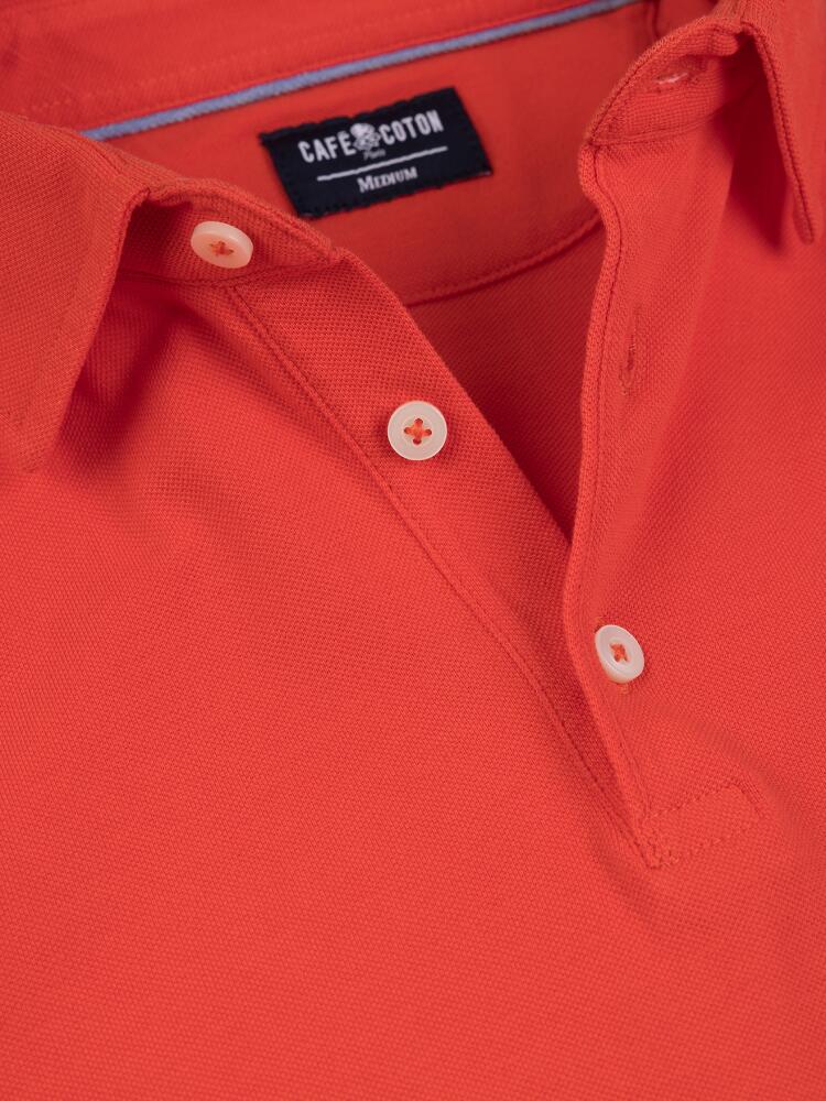 Heritage Polo in coral pique