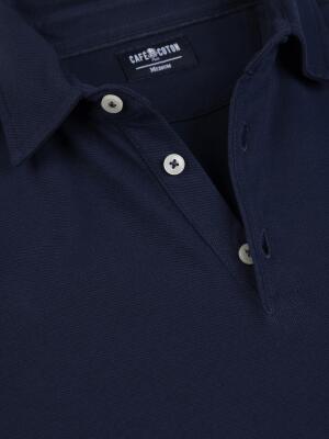 Heritage polo in marine piqué