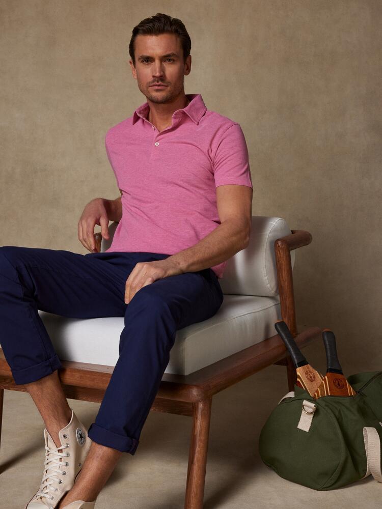 Polo Héritage en piqué rose chiné