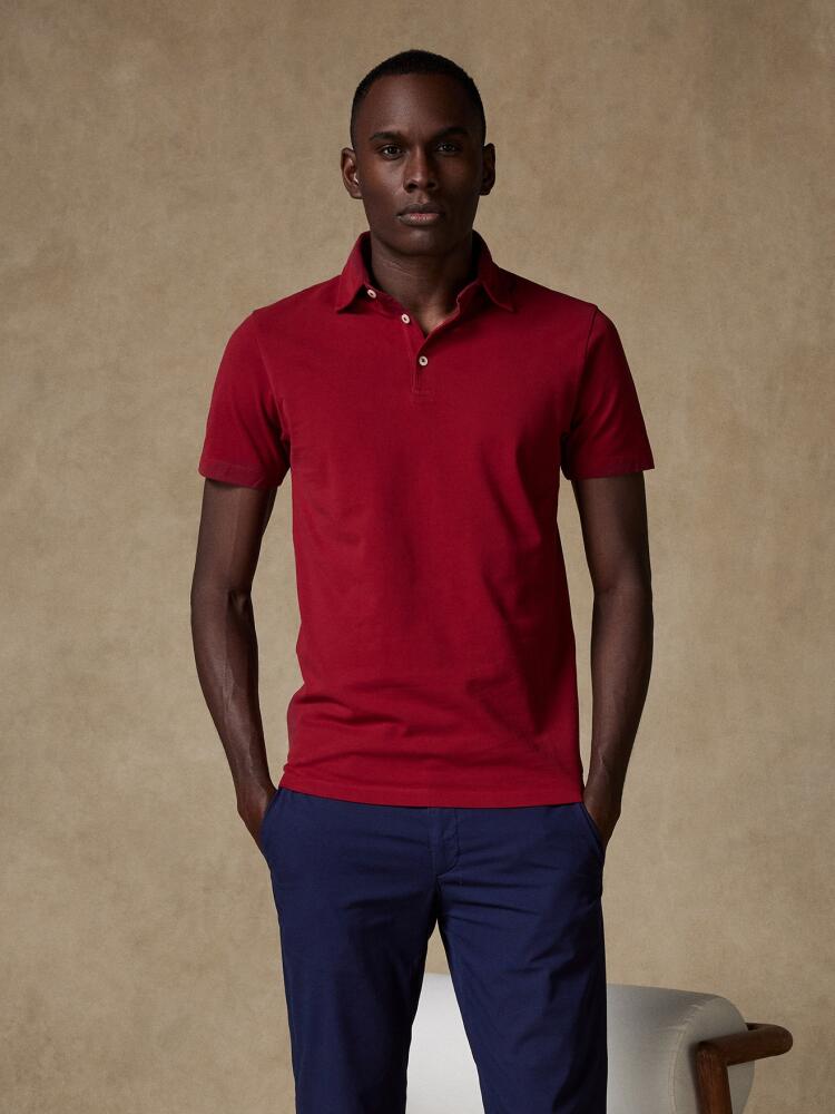 Heritage Polo in red pique
