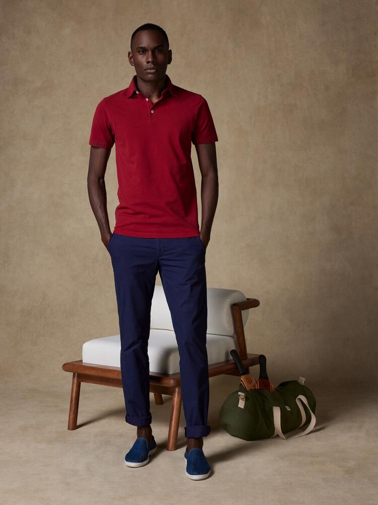 Heritage Polo in red pique