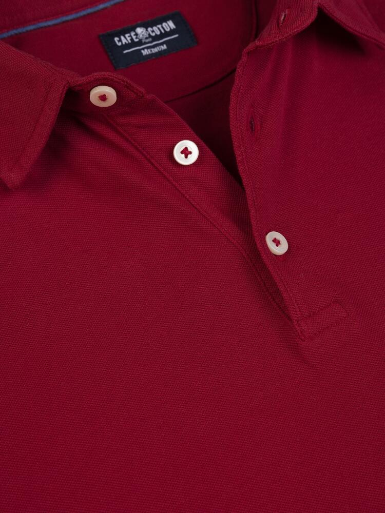 Heritage Polo in red pique
