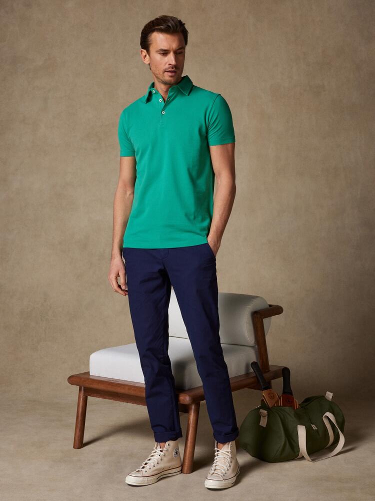 Polo Heritage in piqué menta