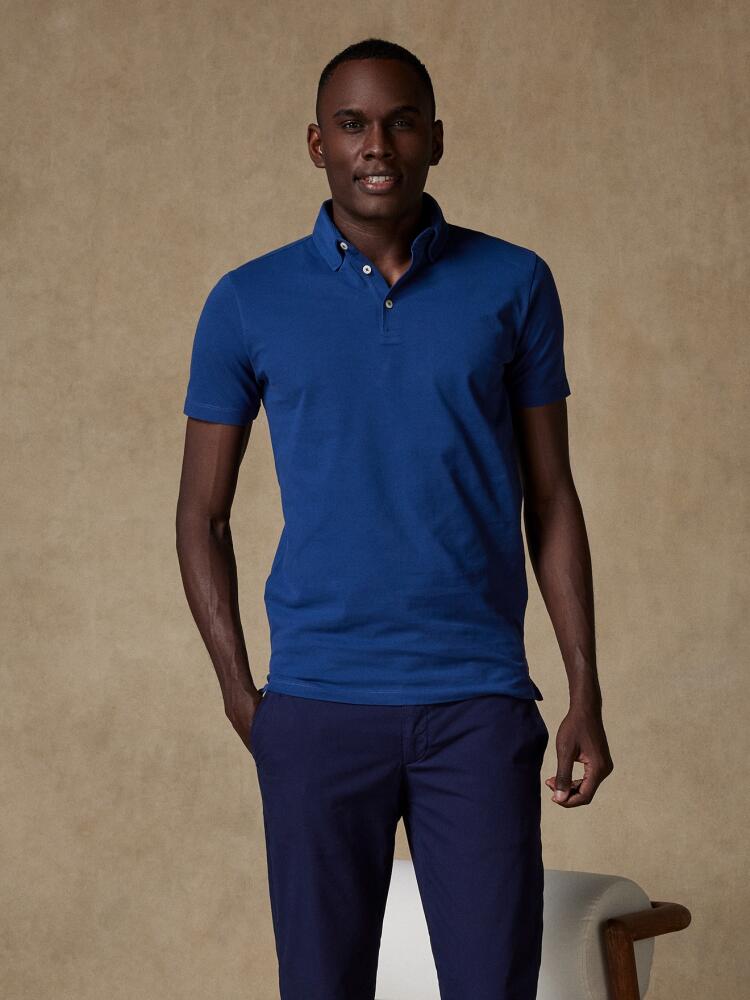 Heritage Polo in indigo pique