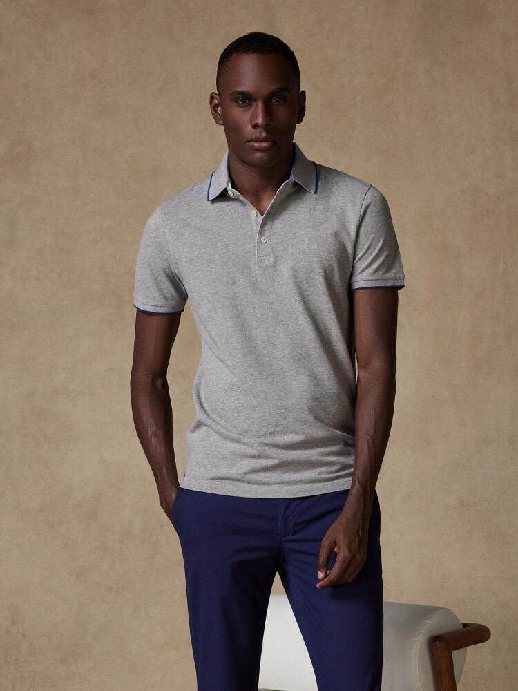 Polo Stani en piqué gris