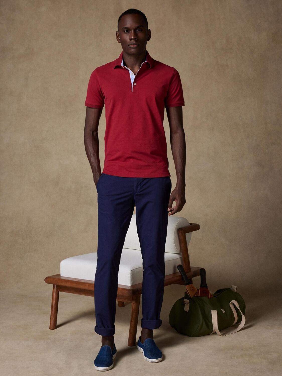 Steve polo in red pique