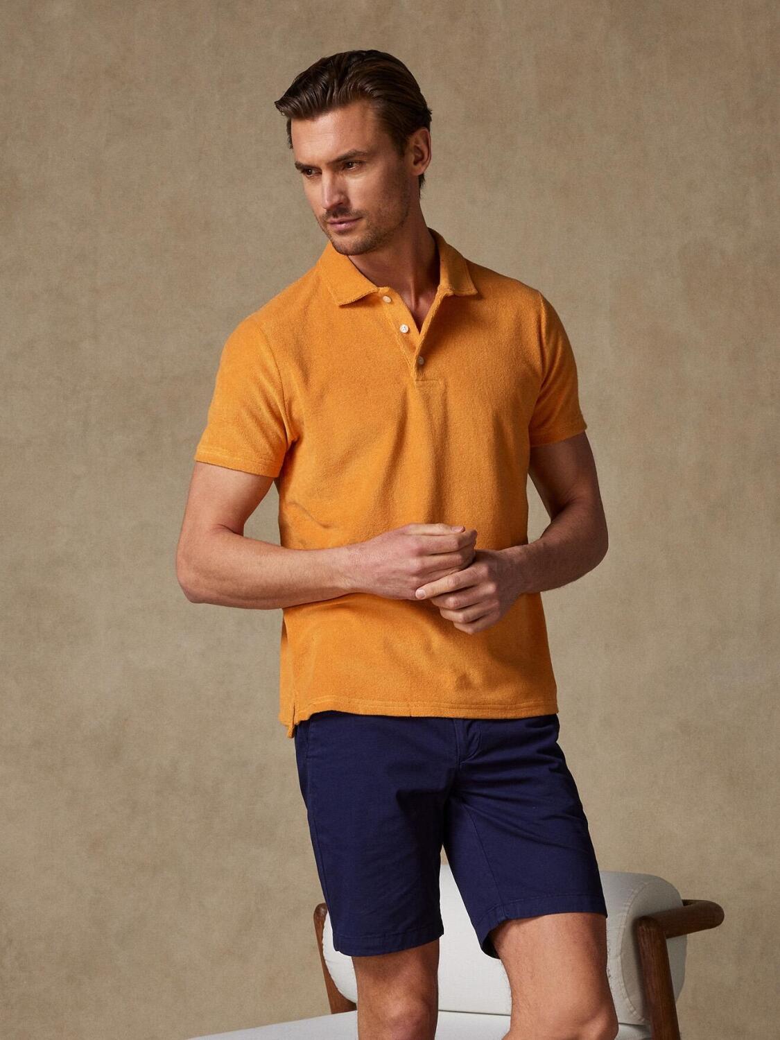 Polo Terry en éponge jaune