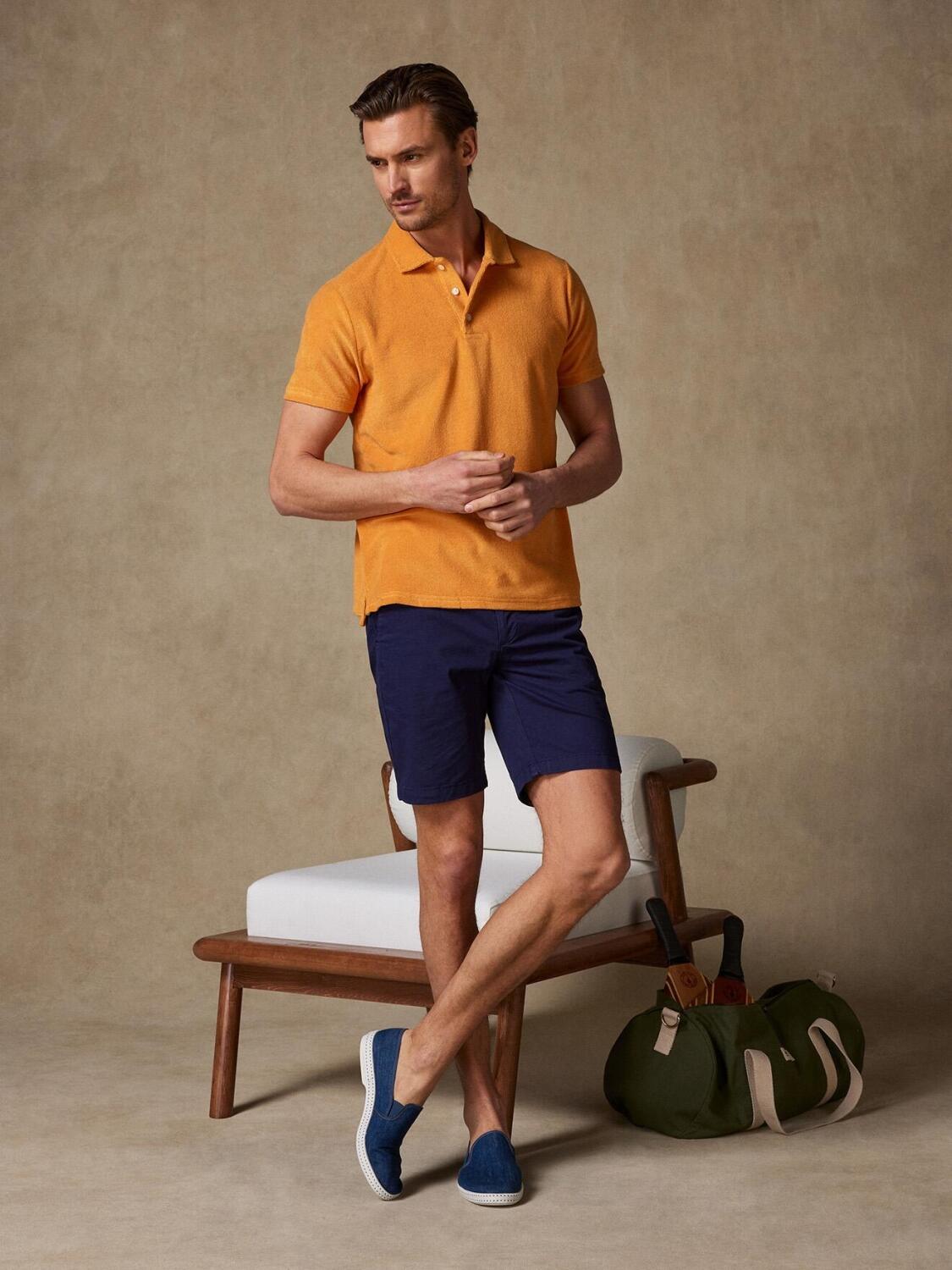 Polo Terry en éponge jaune