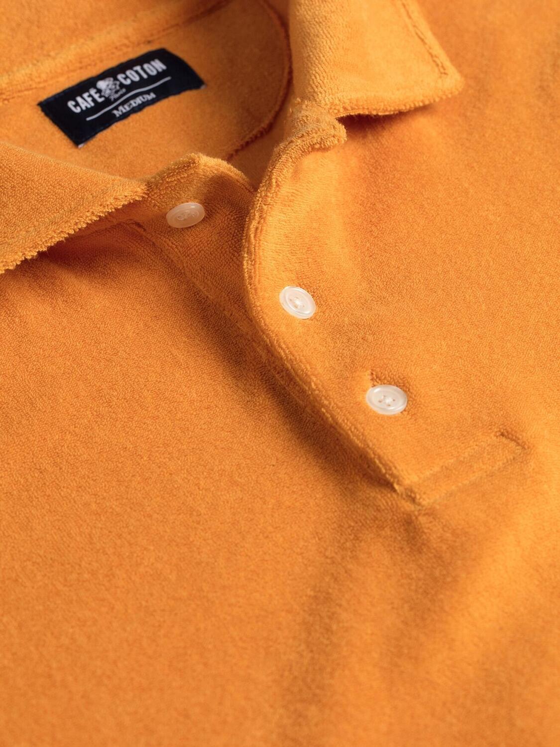 Polo Terry en éponge jaune