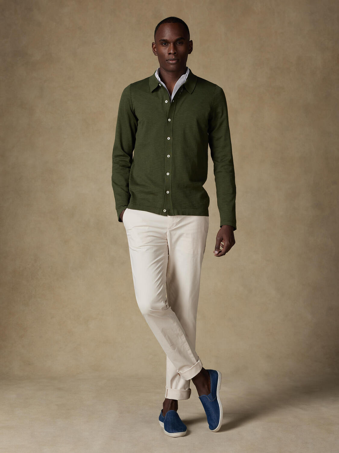 Strickjacke Portofino khaki