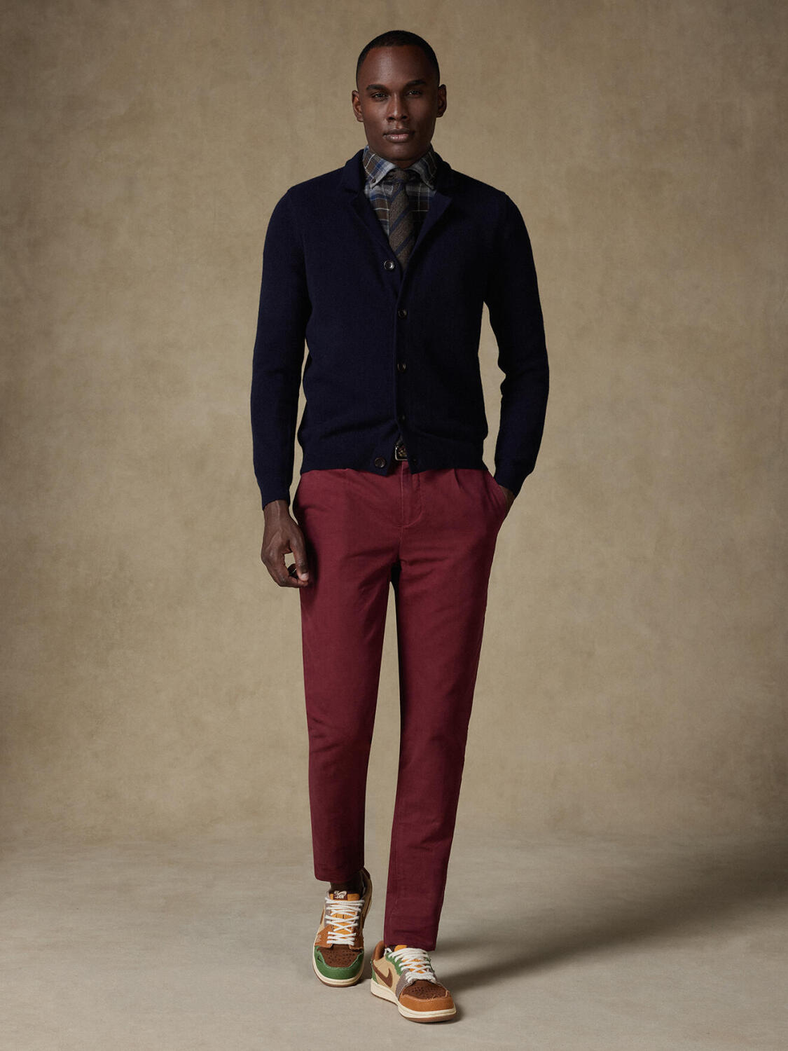 Robin cardigan in navy lambswool