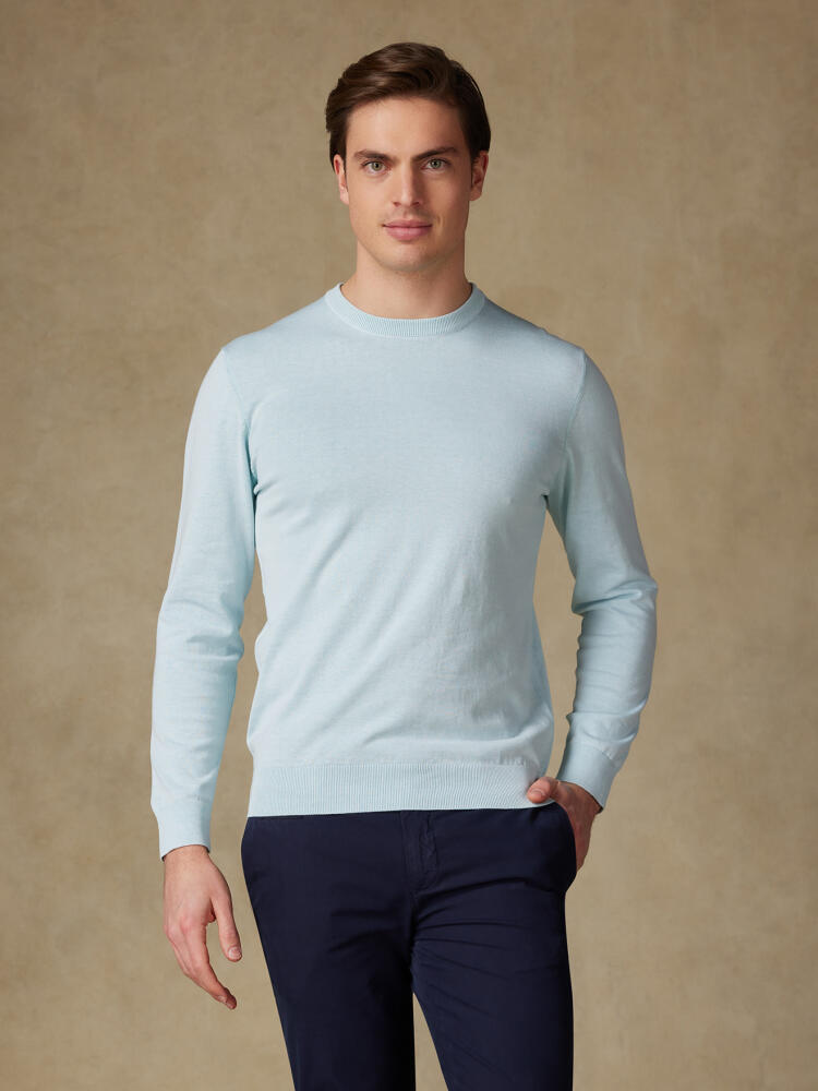 Col rond vanisé Capri celadon