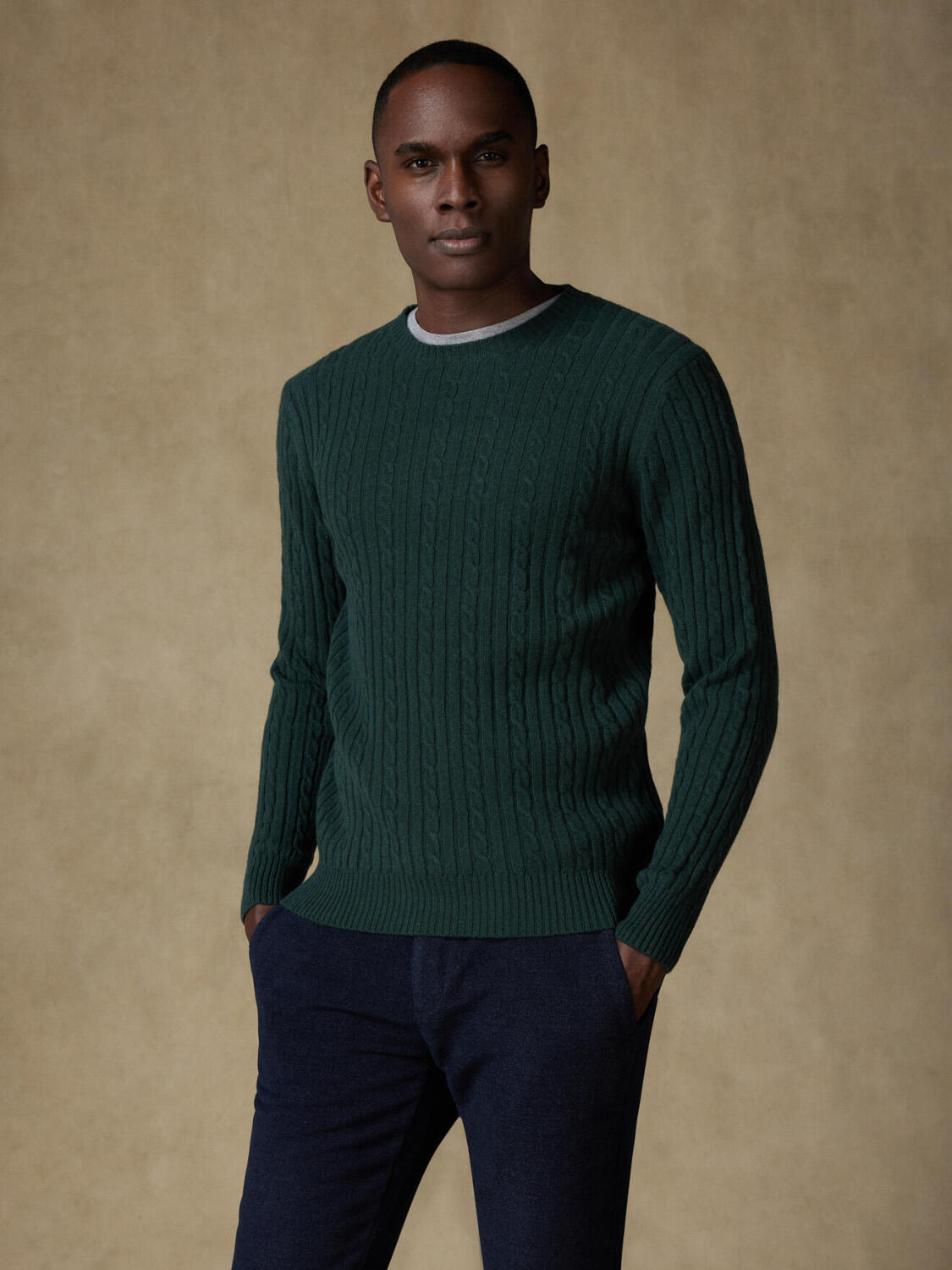 Col rond torsadé Dustin sapin