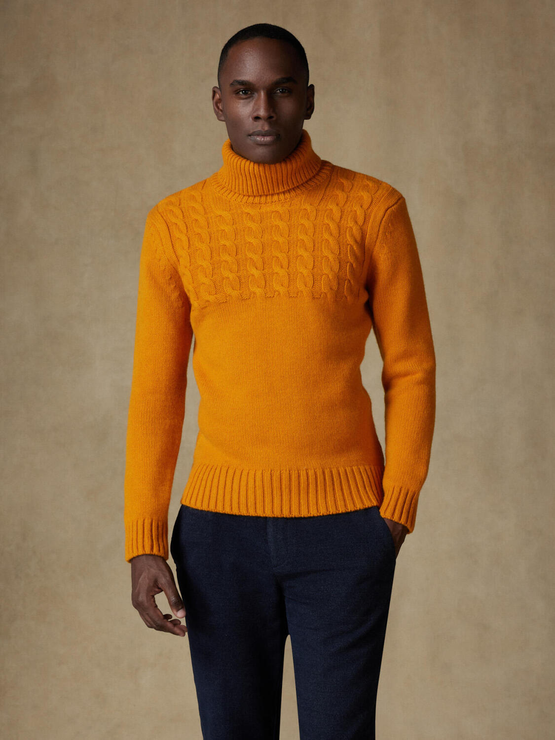 Col roulé Abby safran