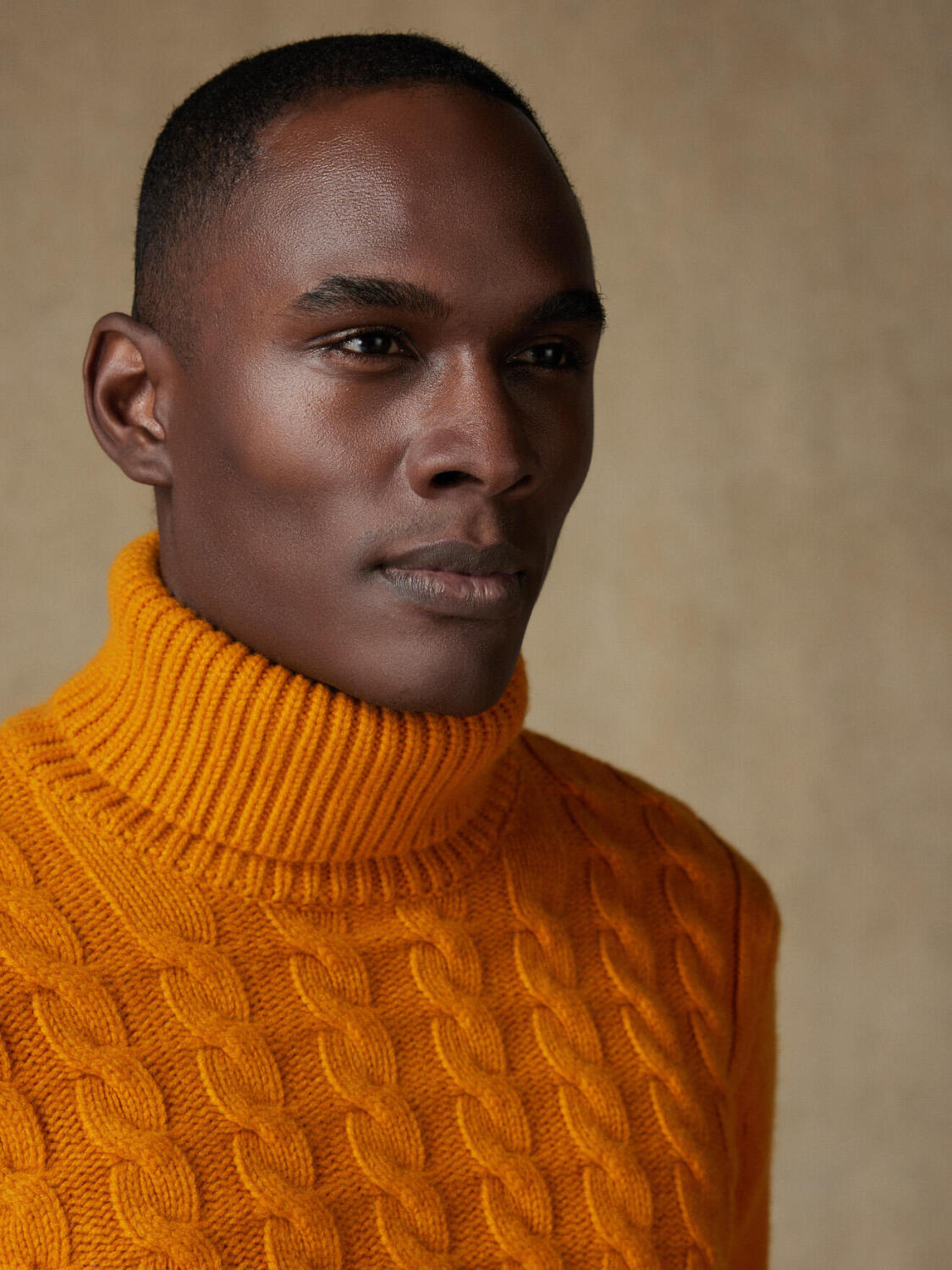 Col roulé Abby safran