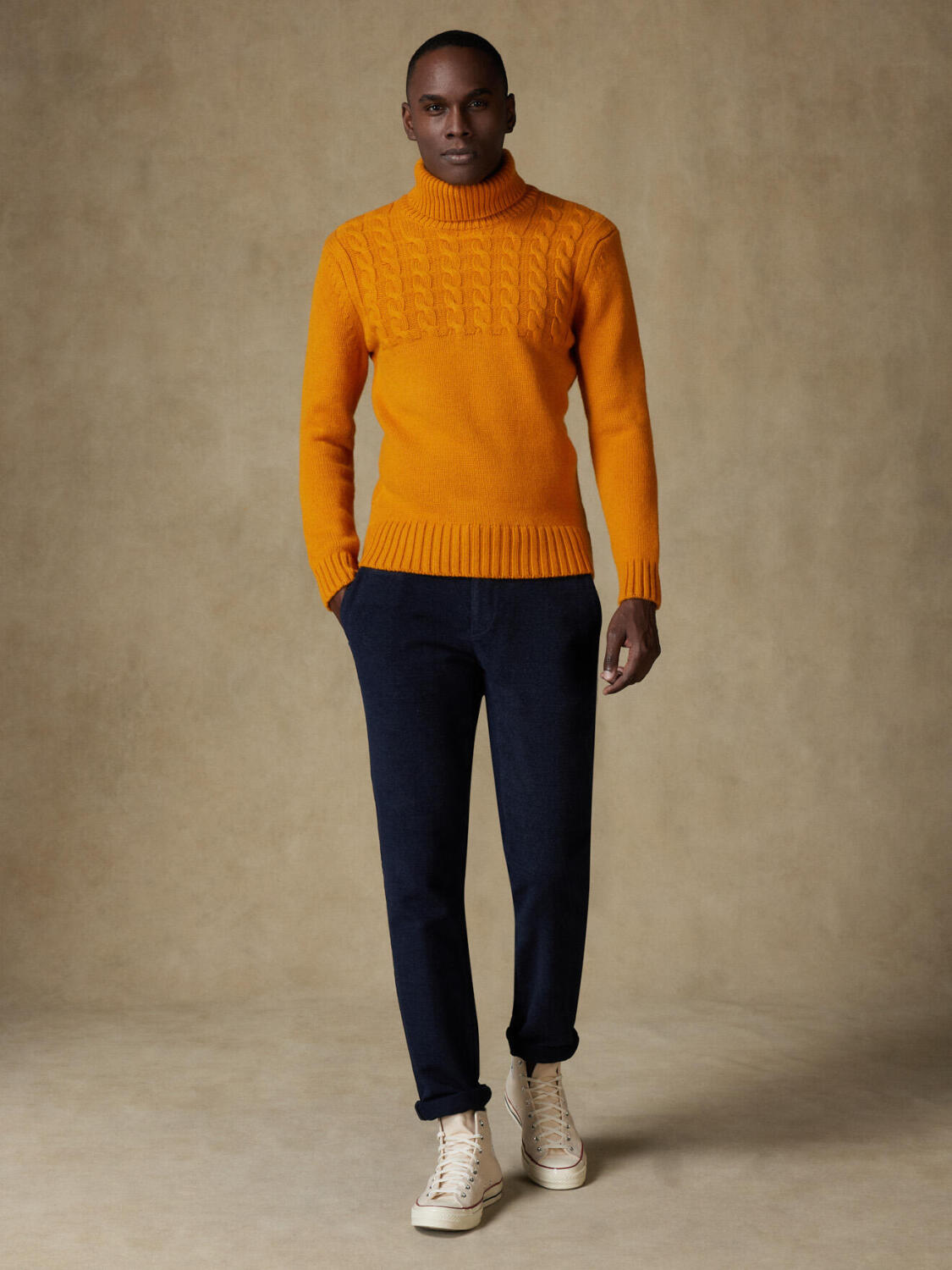 Col roulé Abby safran