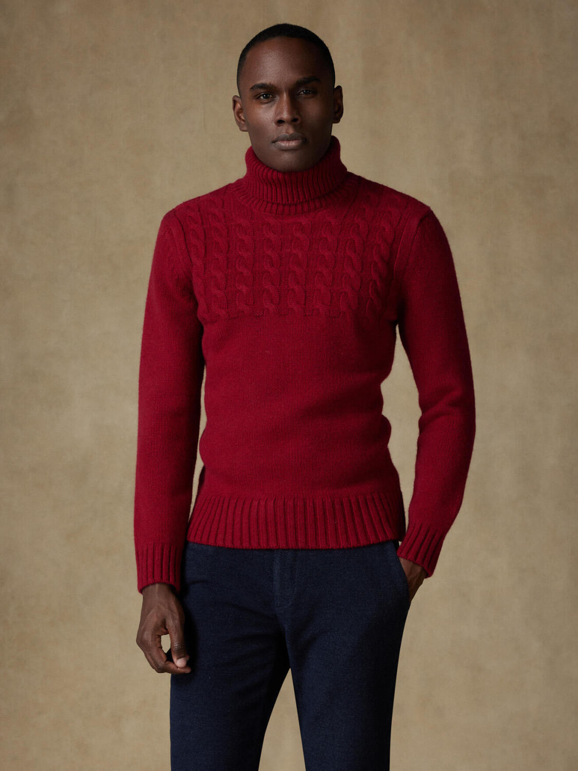 Col roulé Abby bordeaux