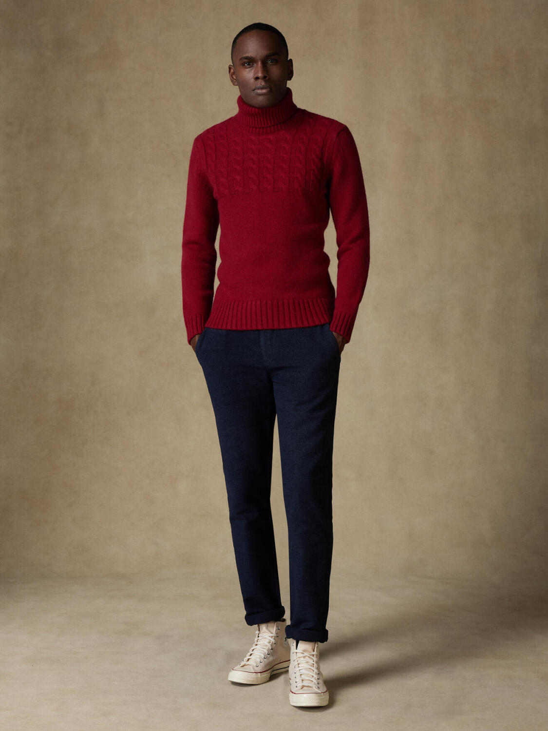 Col roulé Abby bordeaux