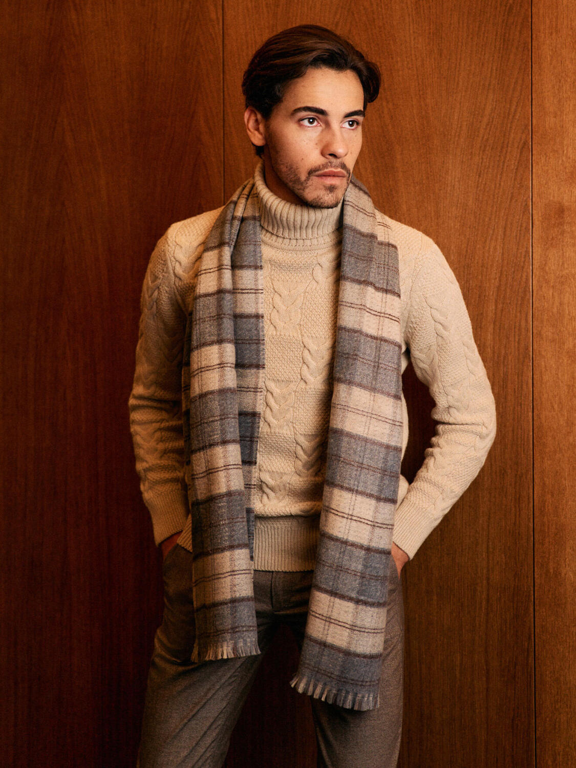 Col roulé Berny en lambswool beige