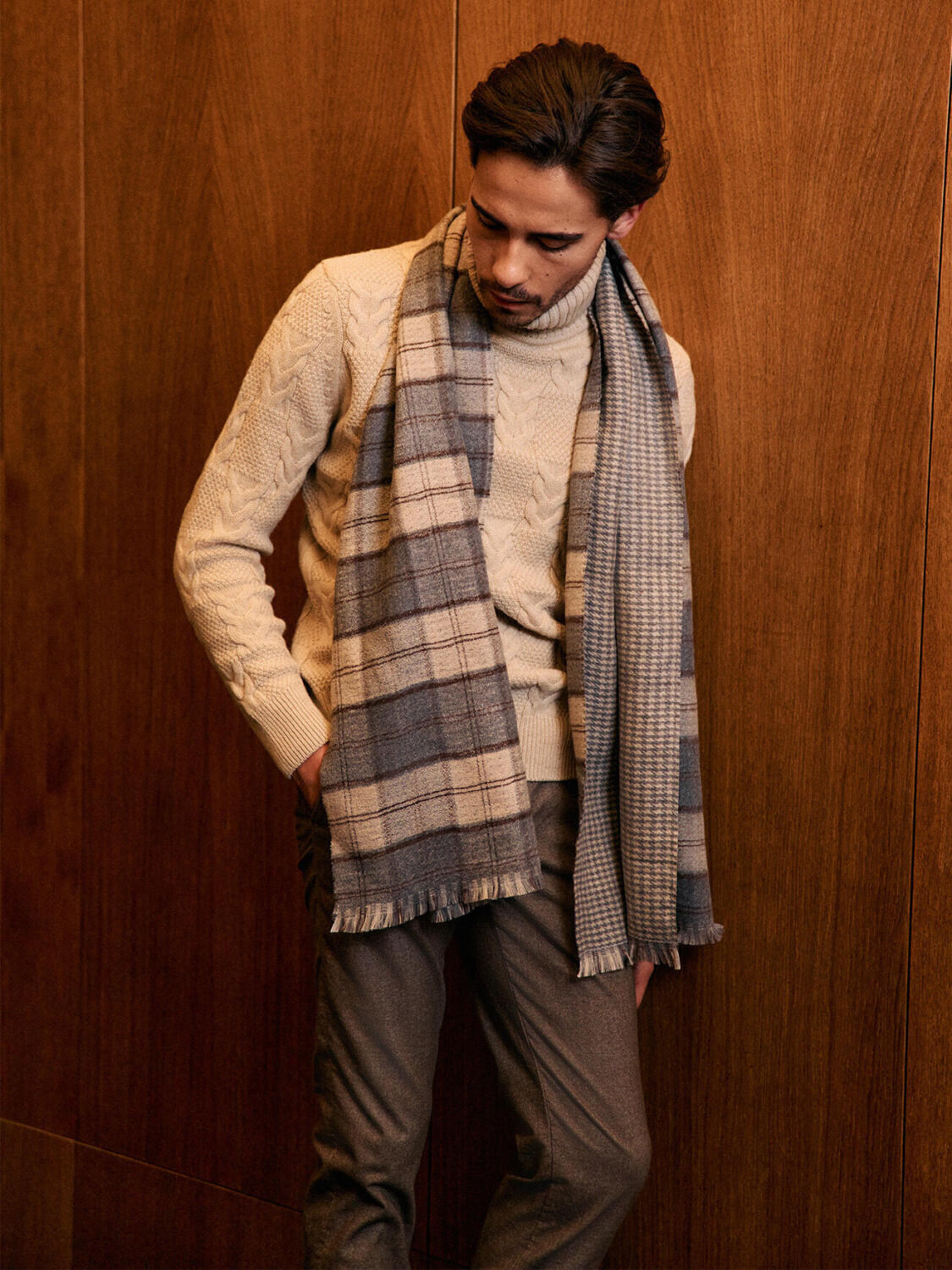 Col roulé Berny en lambswool beige