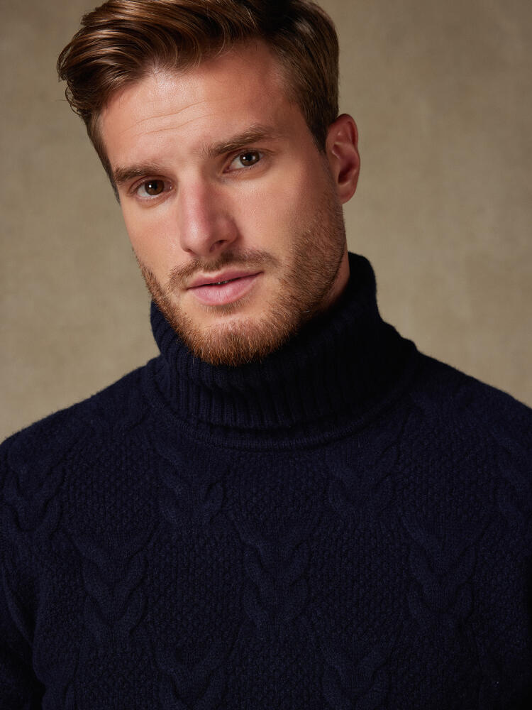 Berny turtleneck in navy lambswool