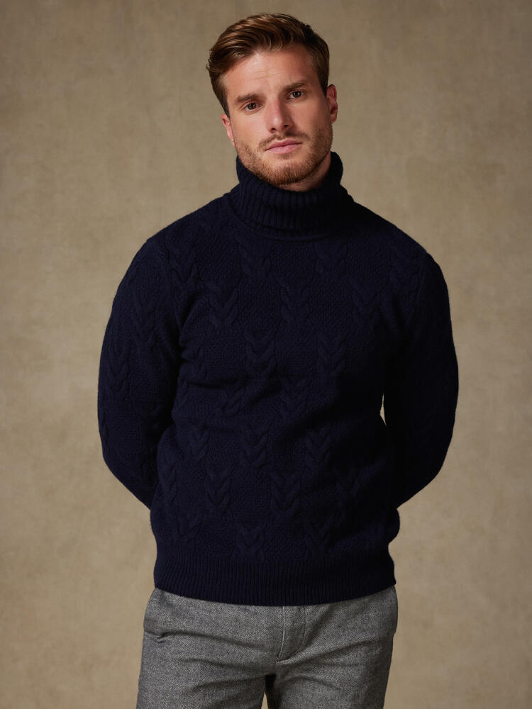 Berny turtleneck in navy lambswool