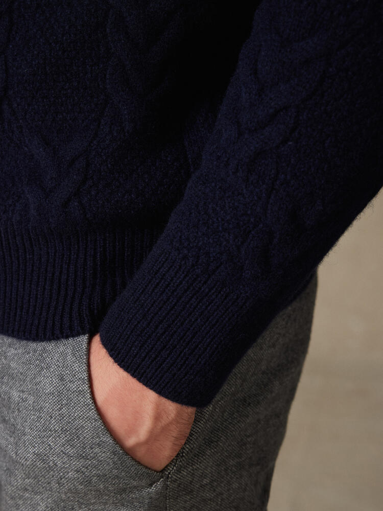 Berny turtleneck in navy lambswool