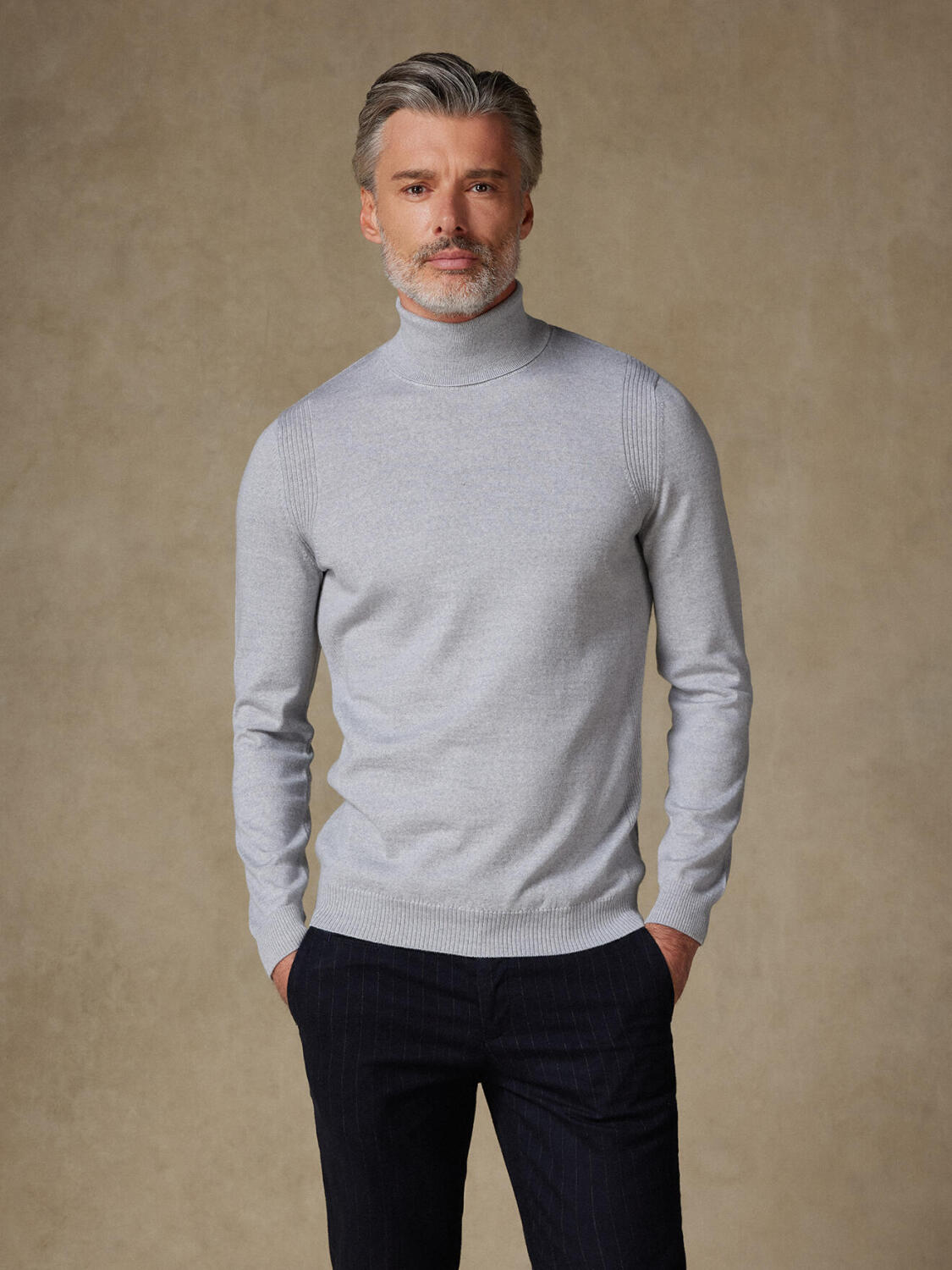 Dolcevita Edward in lana merino grigio