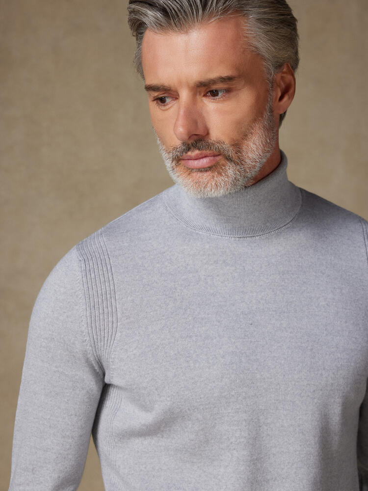 Cuello alto Edward de merino gris