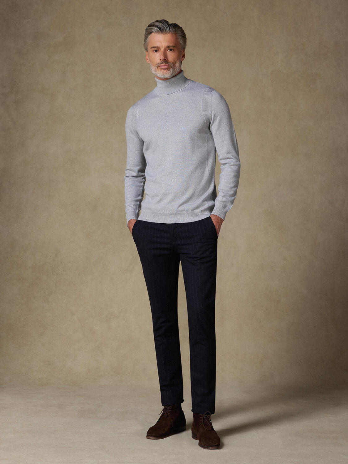 Dolcevita Edward in lana merino grigio