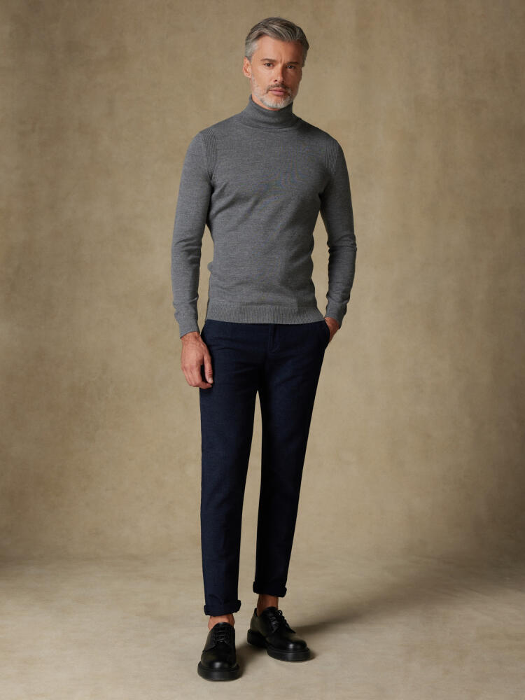 Edward turtleneck in anthracite merino