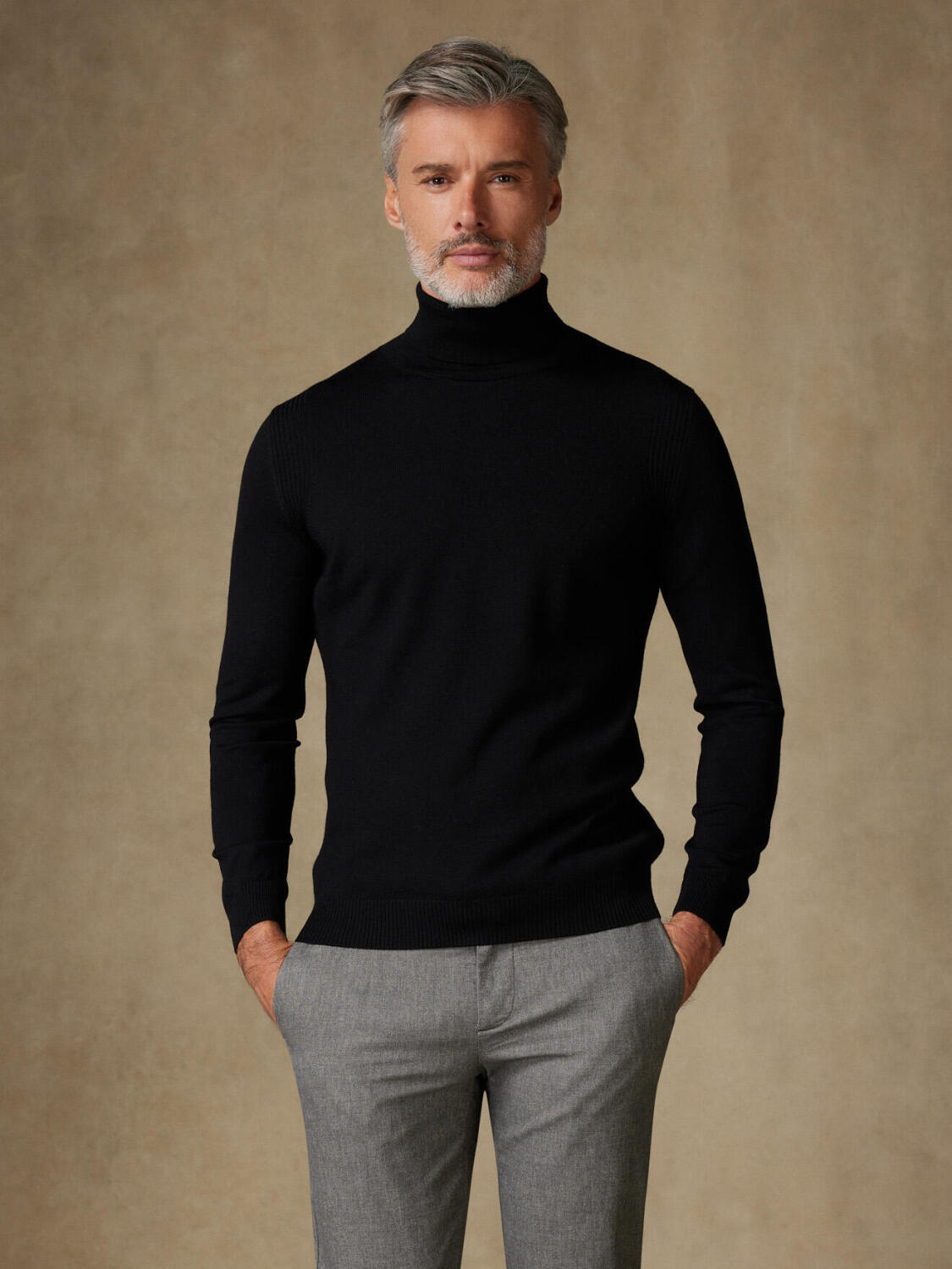 Edward black merino turtleneck