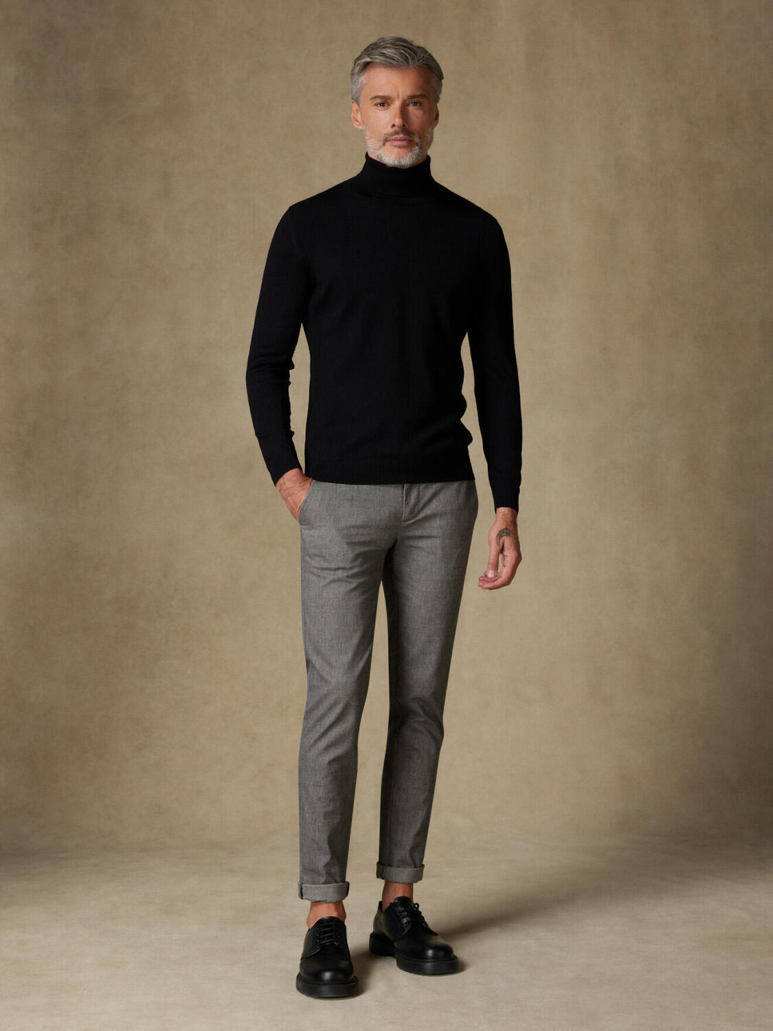 Edward black merino turtleneck